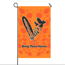 Load image into Gallery viewer, Floral Beadwork Real Orange - Bring Them Home Feather with Doves Garden Flag 36&#39;&#39;x60&#39;&#39; (Two Sides Printing) Garden Flag 36‘’x60‘’ (Two Sides) e-joyer 
