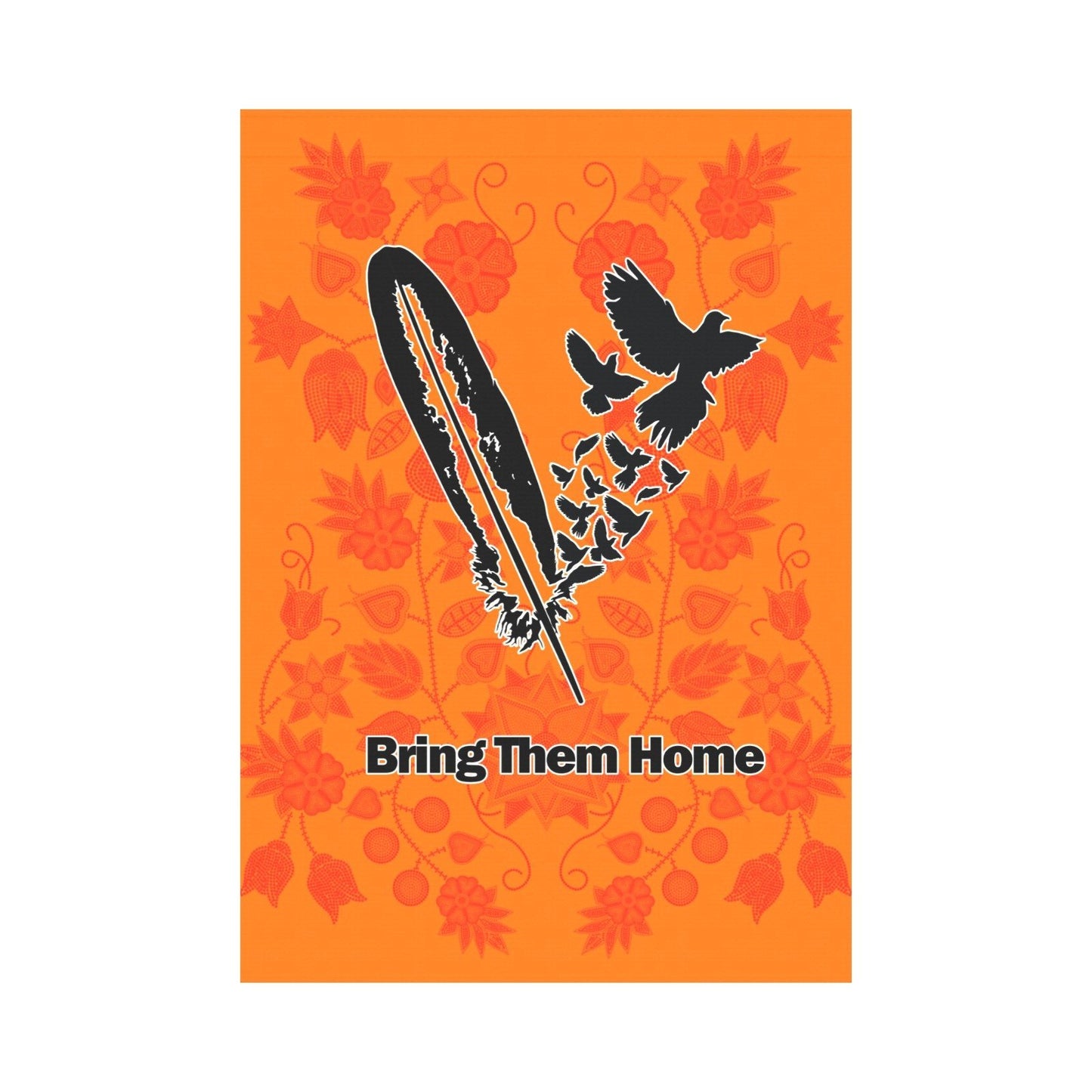 Floral Beadwork Real Orange - Bring Them Home Garden Flag 28''x40'' (Two Sides Printing) Garden Flag 28‘’x40‘’ (Two Sides) e-joyer 