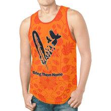 Load image into Gallery viewer, Floral Beadwork Real Orange Bring Them Home New All Over Print Tank Top for Men (Model T46) New All Over Print Tank Top for Men (T46) e-joyer 
