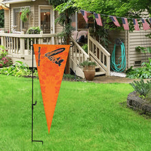Load image into Gallery viewer, Floral Beadwork Real Orange Bring Them Home Trigonal Garden Flag 30&quot;x12&quot; Trigonal Garden Flag 30&quot;x12&quot; e-joyer 
