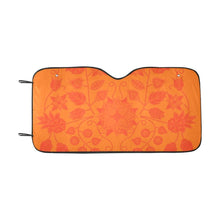 Load image into Gallery viewer, Floral Beadwork Real Orange Car Sun Shade 55&quot;x30&quot; Car Sun Shade e-joyer 
