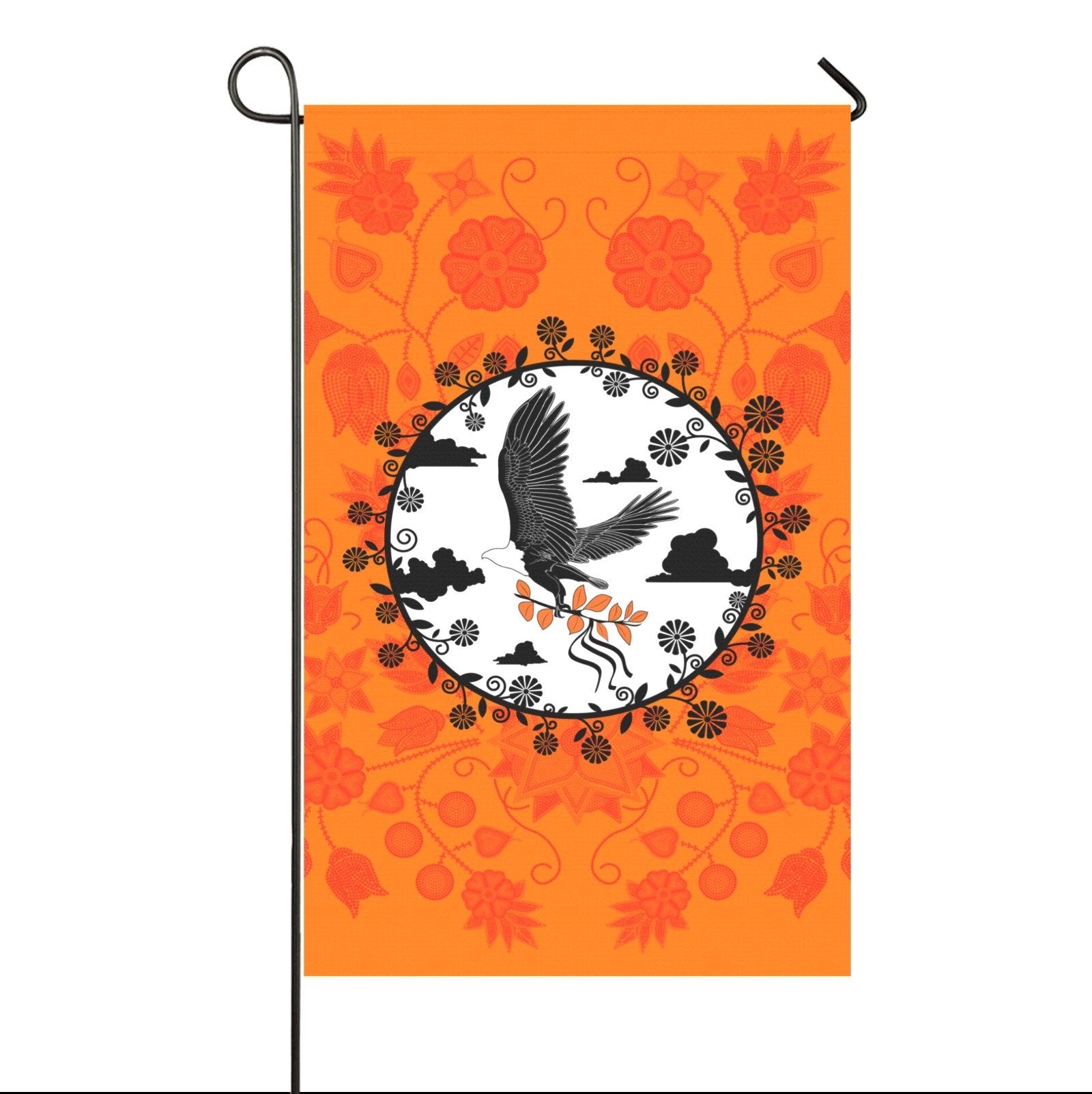 Floral Beadwork Real Orange - Carrying Their Prayers Garden Flag 36''x60'' (Two Sides Printing) Garden Flag 36‘’x60‘’ (Two Sides) e-joyer 