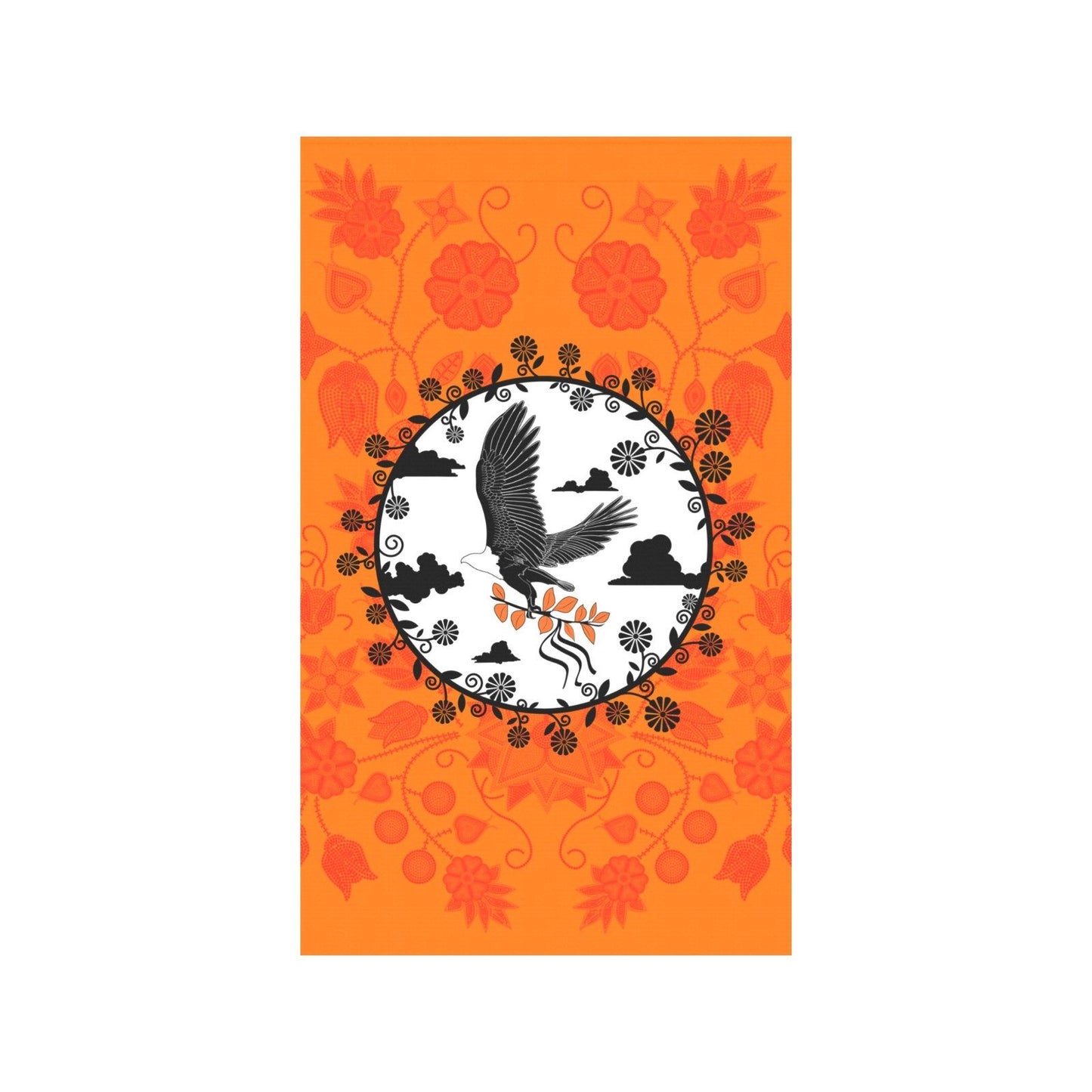 Floral Beadwork Real Orange - Carrying Their Prayers Garden Flag 36''x60'' (Two Sides Printing) Garden Flag 36‘’x60‘’ (Two Sides) e-joyer 