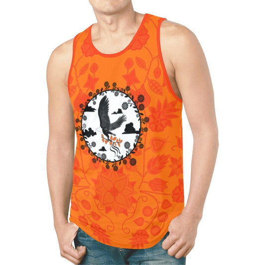 Floral Beadwork Real Orange Carrying Their Prayers New All Over Print Tank Top for Men (Model T46) New All Over Print Tank Top for Men (T46) e-joyer 