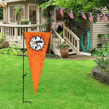 Load image into Gallery viewer, Floral Beadwork Real Orange Carrying Their Prayers Trigonal Garden Flag 30&quot;x12&quot; Trigonal Garden Flag 30&quot;x12&quot; e-joyer 
