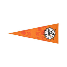 Load image into Gallery viewer, Floral Beadwork Real Orange Carrying Their Prayers Trigonal Garden Flag 30&quot;x12&quot; Trigonal Garden Flag 30&quot;x12&quot; e-joyer 
