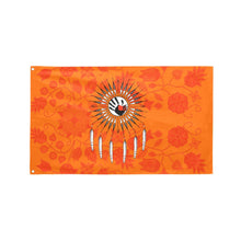 Load image into Gallery viewer, Floral Beadwork Real Orange Feather Directions Garden Flag 59&quot;x35&quot; Garden Flag 59&quot;x35&quot; e-joyer 
