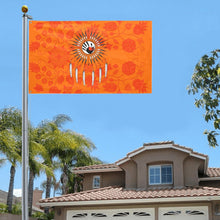 Load image into Gallery viewer, Floral Beadwork Real Orange Feather Directions Garden Flag 59&quot;x35&quot; Garden Flag 59&quot;x35&quot; e-joyer 
