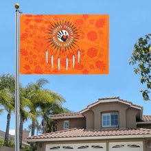 Load image into Gallery viewer, Floral Beadwork Real Orange Feather Directions Garden Flag 70&quot;x47&quot; Garden Flag 70&quot;x47&quot; e-joyer 
