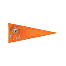 Load image into Gallery viewer, Floral Beadwork Real Orange Feather Directions Trigonal Garden Flag 30&quot;x12&quot; Trigonal Garden Flag 30&quot;x12&quot; e-joyer 
