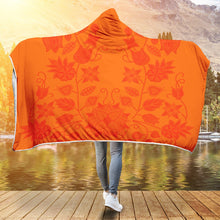 Load image into Gallery viewer, Floral Beadwork Real Orange Hooded Blanket blanket 49 Dzine 
