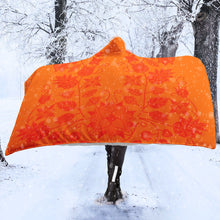 Load image into Gallery viewer, Floral Beadwork Real Orange Hooded Blanket blanket 49 Dzine 
