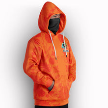 Load image into Gallery viewer, Floral Beadwork Real Orange Hoodie with Face Cover Hoodie with Face Cover Herman 
