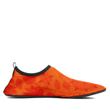 Load image into Gallery viewer, Floral Beadwork Real Orange Sockamoccs Slip On Shoes Herman 
