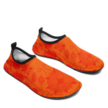 Load image into Gallery viewer, Floral Beadwork Real Orange Sockamoccs Slip On Shoes Herman 
