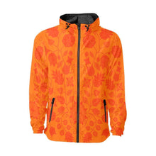 Load image into Gallery viewer, Floral Beadwork Real Orange Unisex All Over Print Windbreaker (Model H23) All Over Print Windbreaker for Men (H23) e-joyer 
