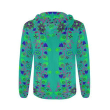 Load image into Gallery viewer, Floral Beadwork Seven Clans Deep Lake All Over Print Full Zip Hoodie for Men (Model H14) All Over Print Full Zip Hoodie for Men (H14) e-joyer 
