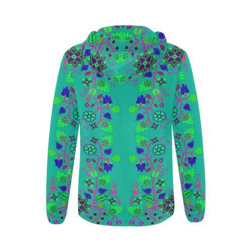Floral Beadwork Seven Clans Deep Lake All Over Print Full Zip Hoodie for Women (Model H14) All Over Print Full Zip Hoodie for Women (H14) e-joyer 