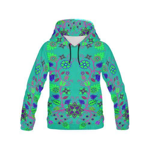 Floral Beadwork Seven Clans Deep Lake All Over Print Hoodie for Women (USA Size) (Model H13) All Over Print Hoodie for Women (H13) e-joyer 