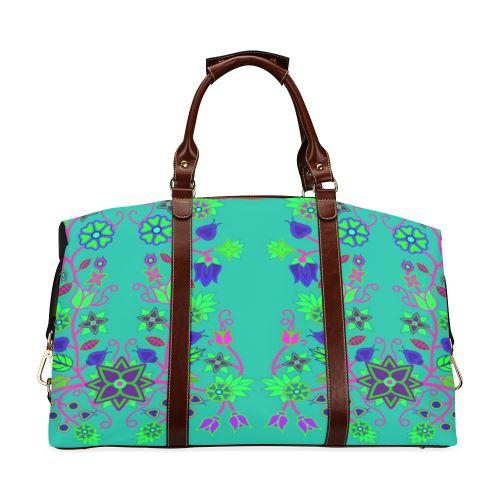 Floral Beadwork Seven Clans Deep Lake Classic Travel Bag (Model 1643) Remake Classic Travel Bags (1643) e-joyer 