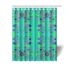 Load image into Gallery viewer, Floral Beadwork Seven Clans Deep Lake Shower Curtain 60&quot;x72&quot; Shower Curtain 60&quot;x72&quot; e-joyer 
