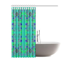 Load image into Gallery viewer, Floral Beadwork Seven Clans Deep Lake Shower Curtain 60&quot;x72&quot; Shower Curtain 60&quot;x72&quot; e-joyer 
