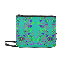 Load image into Gallery viewer, Floral Beadwork Seven Clans Deep Lake Slim Clutch Bag (Model 1668) Slim Clutch Bags (1668) e-joyer 
