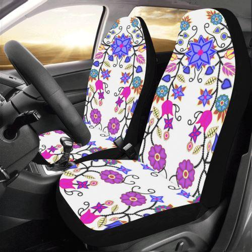 Floral Beadwork Seven Clans White Car Seat Covers (Set of 2) Car Seat Covers e-joyer 