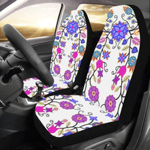 Load image into Gallery viewer, Floral Beadwork Seven Clans White Car Seat Covers (Set of 2) Car Seat Covers e-joyer 
