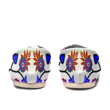 Load image into Gallery viewer, Floral Beadwork Seven Clans White Casual Unisex Slip On Shoe Herman 
