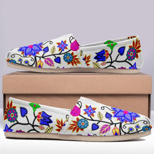 Load image into Gallery viewer, Floral Beadwork Seven Clans White Casual Unisex Slip On Shoe Herman 
