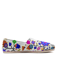 Load image into Gallery viewer, Floral Beadwork Seven Clans White Casual Unisex Slip On Shoe Herman 
