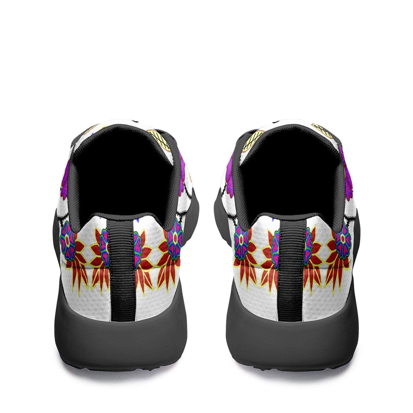 Floral Beadwork Seven Clans White Ikkaayi Sport Sneakers 49 Dzine 