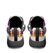 Load image into Gallery viewer, Floral Beadwork Seven Clans White Ikkaayi Sport Sneakers 49 Dzine 
