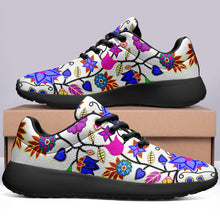 Load image into Gallery viewer, Floral Beadwork Seven Clans White Ikkaayi Sport Sneakers 49 Dzine 
