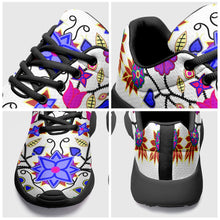 Load image into Gallery viewer, Floral Beadwork Seven Clans White Ikkaayi Sport Sneakers 49 Dzine 
