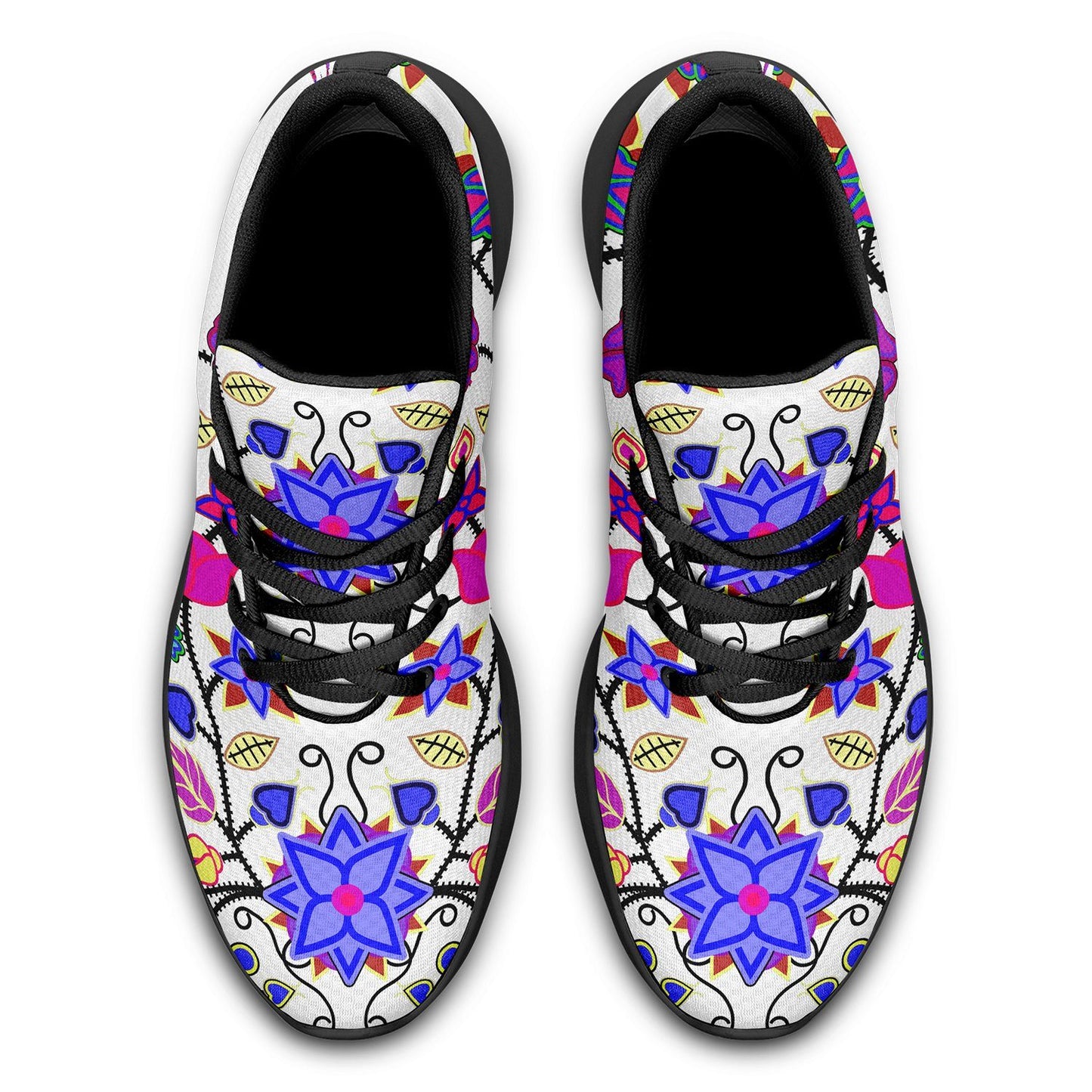 Floral Beadwork Seven Clans White Ikkaayi Sport Sneakers 49 Dzine 