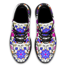 Load image into Gallery viewer, Floral Beadwork Seven Clans White Ikkaayi Sport Sneakers 49 Dzine 
