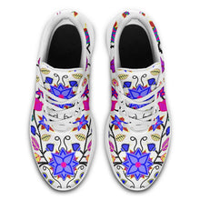 Load image into Gallery viewer, Floral Beadwork Seven Clans White Ikkaayi Sport Sneakers 49 Dzine 
