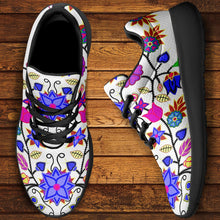 Load image into Gallery viewer, Floral Beadwork Seven Clans White Ikkaayi Sport Sneakers 49 Dzine 
