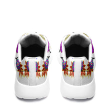 Load image into Gallery viewer, Floral Beadwork Seven Clans White Ikkaayi Sport Sneakers 49 Dzine 
