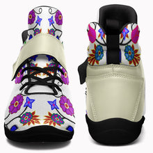 Load image into Gallery viewer, Floral Beadwork Seven Clans White Ipottaa Basketball / Sport High Top Shoes 49 Dzine 
