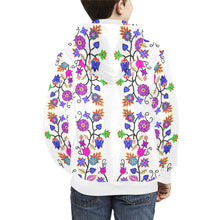 Load image into Gallery viewer, Floral Beadwork Seven Clans White Kids&#39; All Over Print Hoodie (Model H38) Kids&#39; AOP Hoodie (H38) e-joyer 
