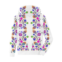 Load image into Gallery viewer, Floral Beadwork Seven Clans White Kids&#39; All Over Print Hoodie (Model H38) Kids&#39; AOP Hoodie (H38) e-joyer 
