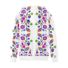 Load image into Gallery viewer, Floral Beadwork Seven Clans White Kids&#39; All Over Print Hoodie (Model H38) Kids&#39; AOP Hoodie (H38) e-joyer 
