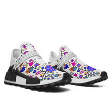 Load image into Gallery viewer, Floral Beadwork Seven Clans White Okaki Sneakers Shoes 49 Dzine 
