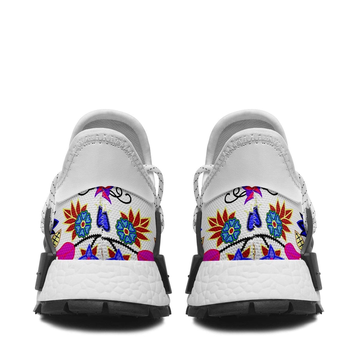 Floral Beadwork Seven Clans White Okaki Sneakers Shoes 49 Dzine 