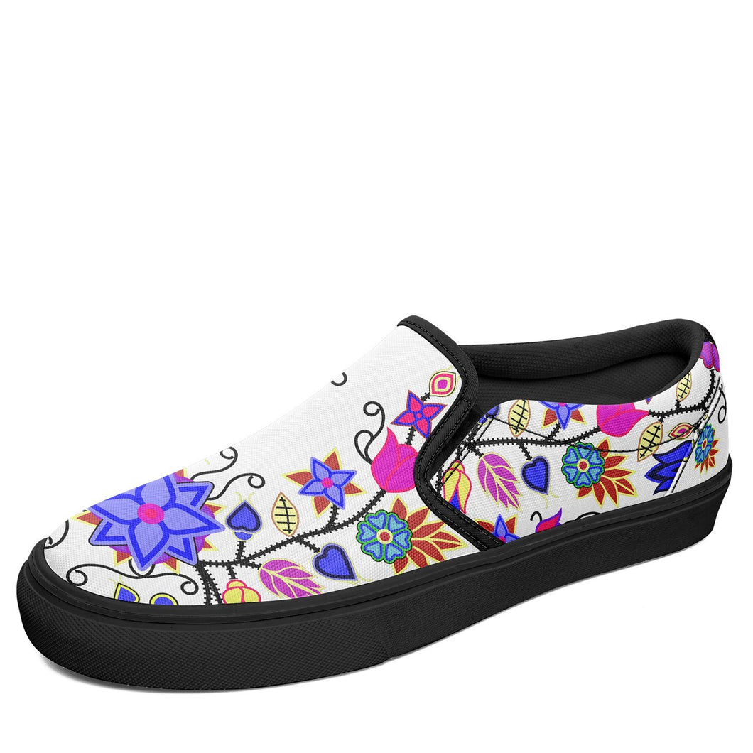 Floral Beadwork Seven Clans White Otoyimm Canvas Slip On Shoes 49 Dzine 