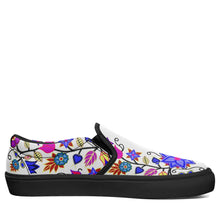 Load image into Gallery viewer, Floral Beadwork Seven Clans White Otoyimm Canvas Slip On Shoes 49 Dzine 
