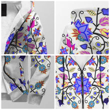 Load image into Gallery viewer, Floral Beadwork Seven Clans White Sherpa Hoodie 49 Dzine 
